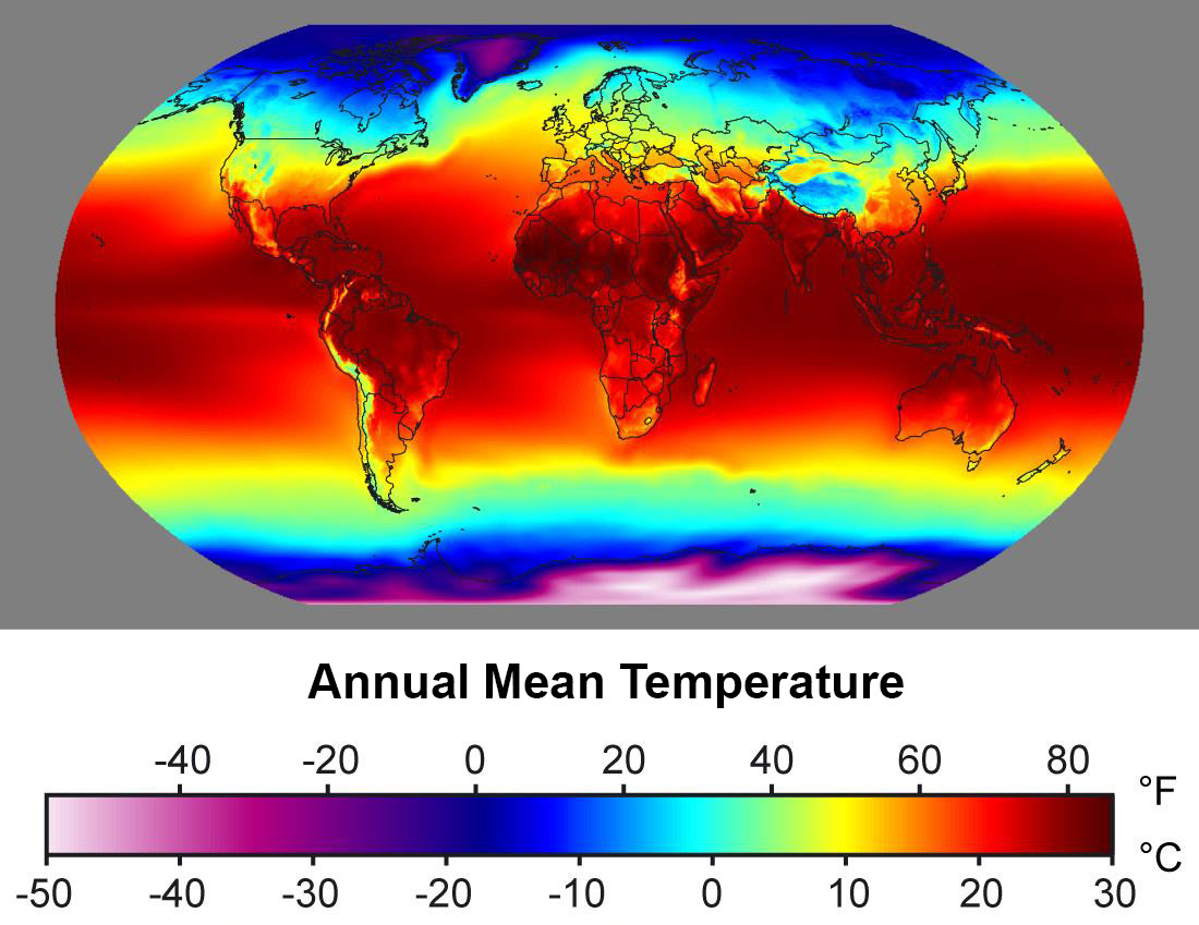 Planet heating visualization